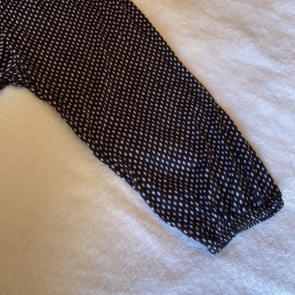 Black and White Blouse 3/4 Sleeves Size XL (16-18) - Picture 6 of 12